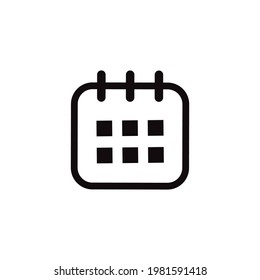 Calendar icon,vector illustration. Flat design style. vector calendar icon illustration isolated on White background