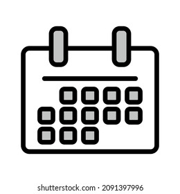 Calendar icon,vector illustration. Flat design style. vector calendar icon illustration isolated on White background, calendar icon Eps10. calendar icons graphic design vector symbols.