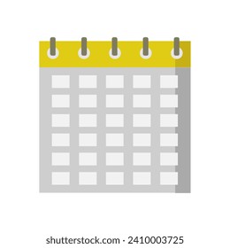 Calendar illustrated on white background