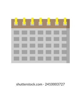 Calendar illustrated on white background