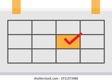 Calendar image with specific date. Vector illustrator.