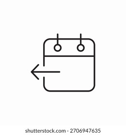 Vector de signo de icono de importación de datos de calendario