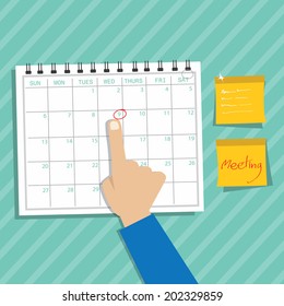 Calendar Infographic ,appointment concept