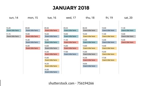 Time Schedule Chart