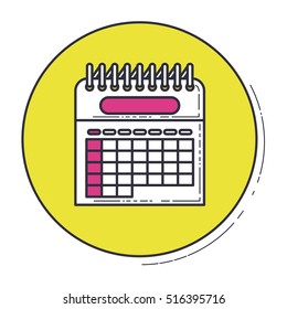 Calendar inside green button design