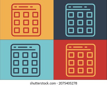 Calendar Interface Logo Template, Simple Flat Icon of interface,calendar,design