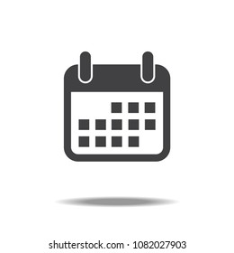 Calendar Isolated Flat Web Mobile Icon / Vector / Sign / Symbol / Button