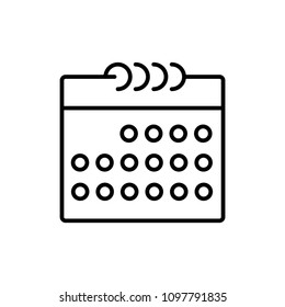 Calendar Isolated Flat Web Mobile Icon Vector