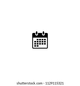Calendar Isolated Flat Web Mobile Icon Vector
