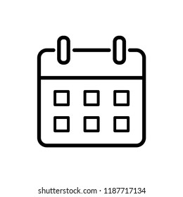Calendar Isolated Flat Web Mobile Icon