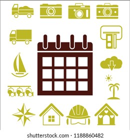 Calendar Isolated Flat Web Mobile Icon