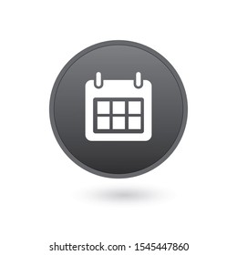 Calendar Isolated Flat Web Mobile Icon Vector Sign Symbol Button Element Silhouette