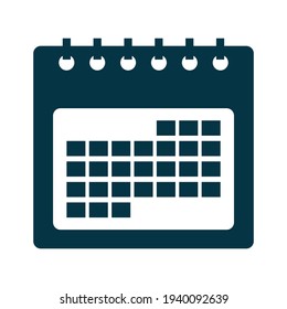  Calendar isolated flat web mobile icon vector sign symbol button element silhouette