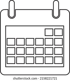 Calendar Isolated Flat Web Mobile Icon line art.eps
