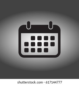 Calendar Isolated Flat Web Mobile Icon. Web design style