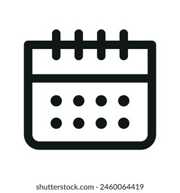 Calendar isolated icon, month linear icon, date outline vector icon with editable stroke