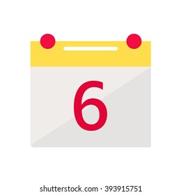 Calendar isolated icon on white background. Month calendar. Flat style vector illustration.