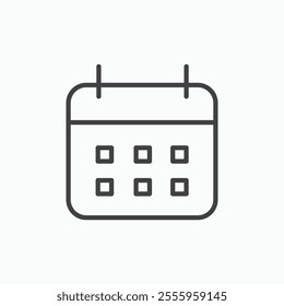 Calendar isolated icon. vector illustration.