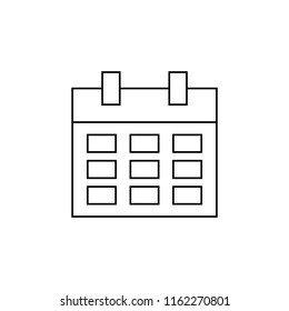 Calendar isolated line icon, vector illustration design. Logistics collection.