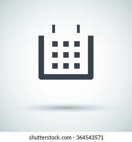 Calendar isolated minimal single flat linear icon. Line vector icon for websites and mobile minimalistic flat design. Modern trend concept design style illustration symbol