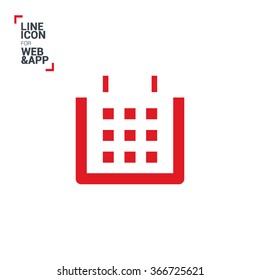 Calendar isolated minimal single flat linear icon. Line vector icon for websites and mobile minimalistic flat design. Modern trend concept design style illustration symbol