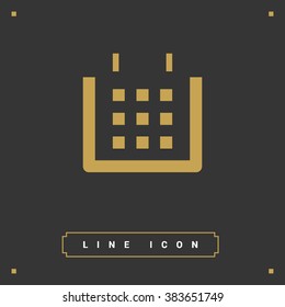 Calendar isolated minimal single flat linear icon. Line vector icon for websites and mobile minimalistic flat design. Modern trend concept design style illustration symbol