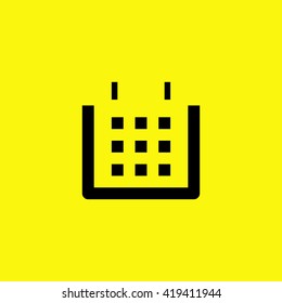 Calendar isolated minimal single flat linear icon. Line vector icon for websites and mobile minimalistic flat design. Modern trend concept design style illustration symbol
