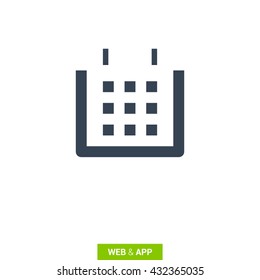 Calendar isolated minimal single flat linear icon. Line vector icon for websites and mobile minimalistic flat design. Modern trend concept design style illustration symbol