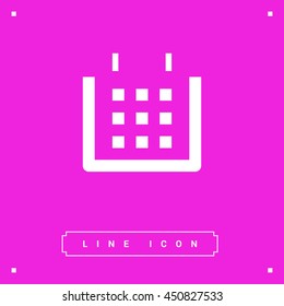 Calendar isolated minimal single flat linear icon. Line vector icon for websites and mobile minimalistic flat design. Modern trend concept design style illustration symbol