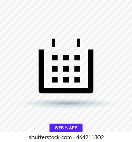 Calendar isolated minimal single flat linear icon. Line vector icon for websites and mobile minimalistic flat design. Modern trend concept design style illustration symbol
