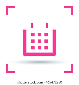 Calendar isolated minimal single flat linear icon. Line vector icon for websites and mobile minimalistic flat design. Modern trend concept design style illustration symbol