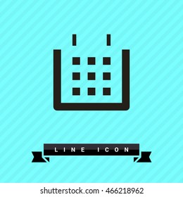 Calendar isolated minimal single flat linear icon. Line vector icon for websites and mobile minimalistic flat design. Modern trend concept design style illustration symbol