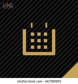 Calendar isolated minimal single flat linear icon. Line vector icon for websites and mobile minimalistic flat design. Modern trend concept design style illustration symbol