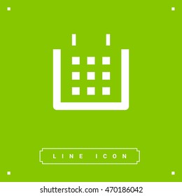 Calendar isolated minimal single flat linear icon. Line vector icon for websites and mobile minimalistic flat design. Modern trend concept design style illustration symbol