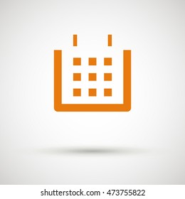 Calendar isolated minimal single flat linear icon. Line vector icon for websites and mobile minimalistic flat design. Modern trend concept design style illustration symbol