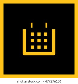 Calendar isolated minimal single flat linear icon. Line vector icon for websites and mobile minimalistic flat design. Modern trend concept design style illustration symbol