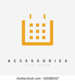 Calendar isolated minimal single flat linear icon. Line vector icon for websites and mobile minimalistic flat design. Modern trend concept design style illustration symbol