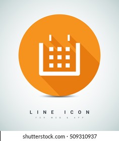 Calendar isolated minimal single flat linear icon. Line vector icon for websites and mobile minimalistic flat design. Modern trend concept design style illustration symbol