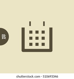 Calendar isolated minimal single flat linear icon. Line vector icon for websites and mobile minimalistic flat design. Modern trend concept design style illustration symbol