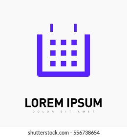 Calendar isolated minimal single flat linear icon. Line vector icon for websites and mobile minimalistic flat design. Modern trend concept design style illustration symbol