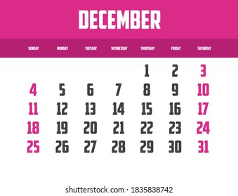 Calendario aislado en un fondo
