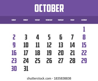 Calendario aislado en un fondo