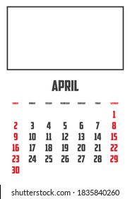 Calendar Isolated on a Background