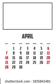 Calendar Isolated on a Background