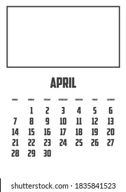 Kalender einzeln auf Hintergrund