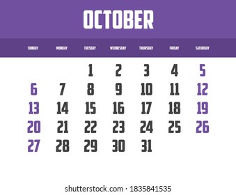 Calendario aislado en un fondo