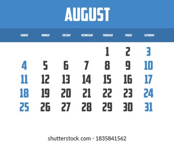 Calendario aislado en un fondo