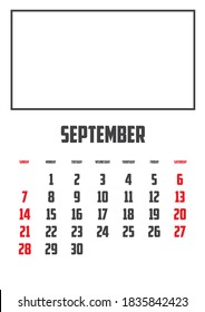 Calendario aislado en un fondo