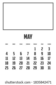 Calendario aislado en un fondo