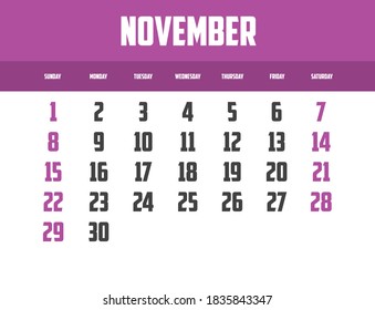 Calendario aislado en un fondo